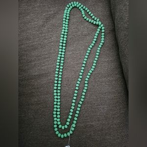 Mint Beaded Necklace 60 inches NEW